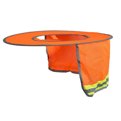 

SAFETY HARD HAT YELLOW NECK SHIELD HELMET SUN SHADE REFLECTIVE STRIPE NEW