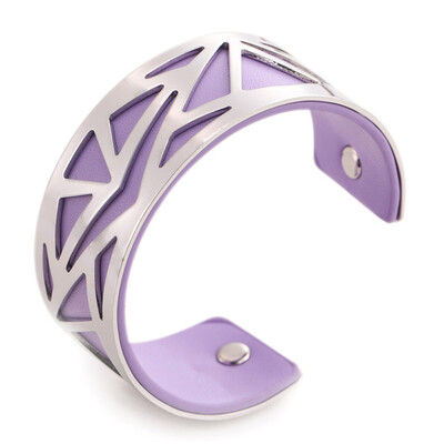 

12 Styles Luxury Stainle Steel Irregular Hollow Triangle Leather Bracelets & Bangles For Women Girls Party Jewelry Gifts