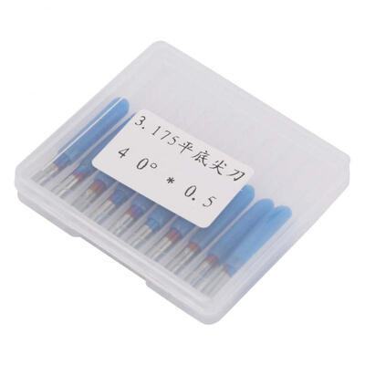 

Greensen 10pcs Tungsten Steel CNC Router Cutter Bit Blue Plating 317540° Wood Engraving Knife Bit Set