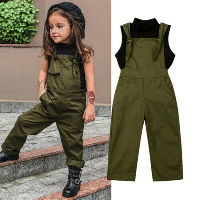 

Toddler Kids Baby Girl Jumpsuit Bodysuit Suspender Leggings Clothes Outfits Set
