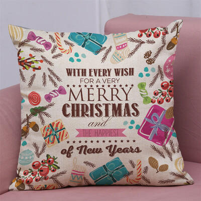 

Tailored New Christmas Cotton Linen Pillow Case Sofa Cushion Cover Home Decor