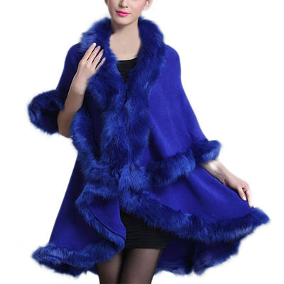 

Winter womens faux fur coat warm jacket