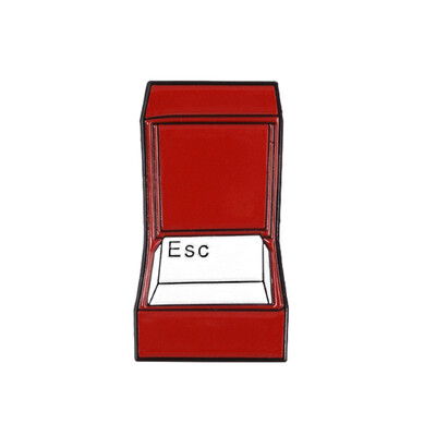 

E s c Keyboard Enamel Pin Ring Brooches Bag Clothes Lapel Pin