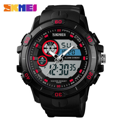 

SKMEI Mens Waterproof Sport Army Alarm Date Analog Digital Black Wrist Watch