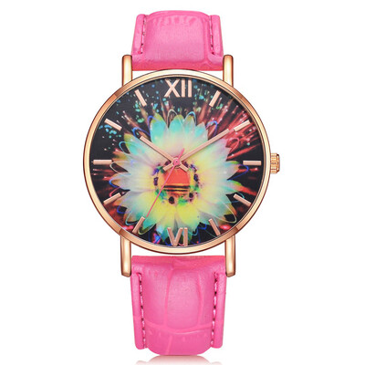 

Best Selling Women Watches Delicate Rose Frame Dial Ladies Quartz Wristwatch Movement Simple Leather Strap Clock Montre Fem50
