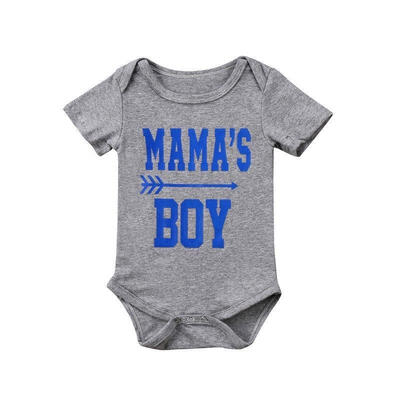 

Newborn Baby Mama&39s Boy Cotton Romper Bodysuit Sunsuit Outfit Clothes 0-18M