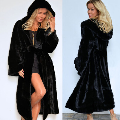 

Roseonmyhand Womens Faux Fur Coat Parka Jacket Long Trench Winter Warm Tops Overcoat