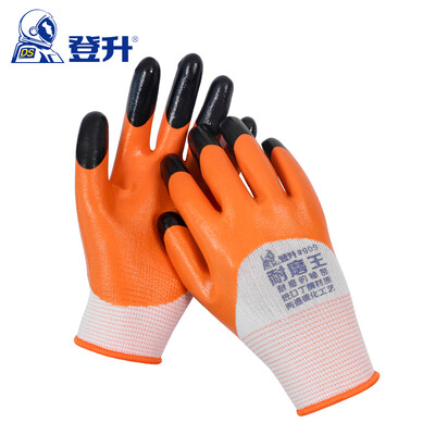 

Dengsheng DS909-13G Labor Insurance Gloves 13-pin Work Gloves Wear-resistant Non-slip Breathable Comfort Polyester Nitrile 34 Dip Surface Code 12 PairsPackage