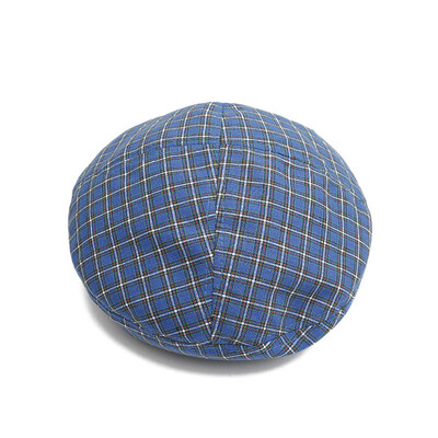 

Japanese Hat Female Retro Chequered Beret Summer Air-permeable Thin Painters Cap Baitao Soft Girls Cute Newsboys Cap