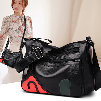 

Tailored Women Casual Solid Color Leather Wild Pouch Messenger Bag