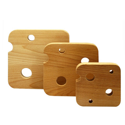 

Shi Zhi Se Beech cheese shape insulation pad set of 3 5790