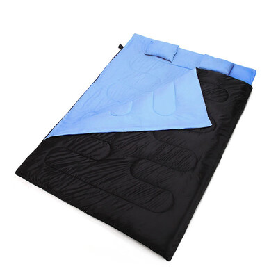 

22m152m Outdoor Double Sleeping Bag Winter Camping Hiking Portable Sleeping Bag with Pillow
