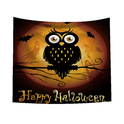 

Toponeto Sugar Skull Tapestry Halloween Trick Treat Horror Ghost Wall Hanging Home Decor