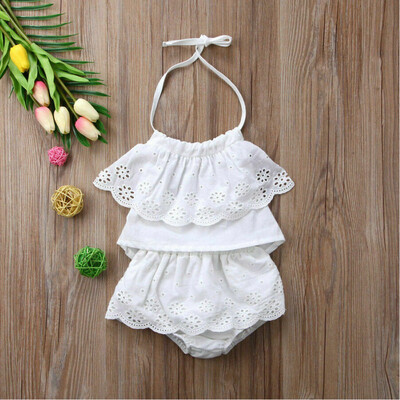 

2019 Cute Newborn Baby Girl Summer Outfits Clothes Tops Romper Shorts 2PCS Set