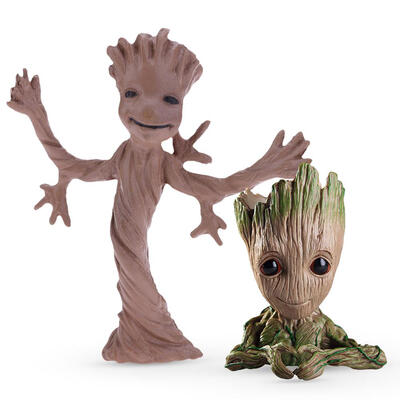 

Cute Action Figures Tree Man Flowerpot Hero Model DIY Landscaping Doll Toy