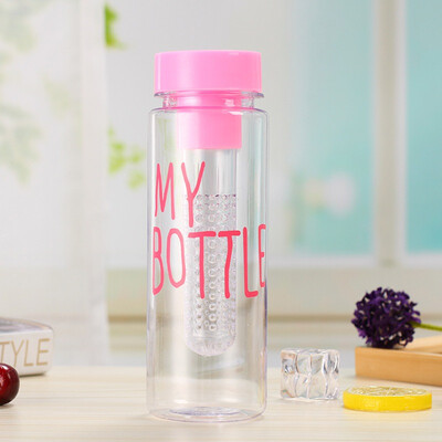 

Plastic Fruit Infuser Water Bottle Lightweight Reusable for Outdoor Sports Gym Yoga Fitness 500ML17OZ