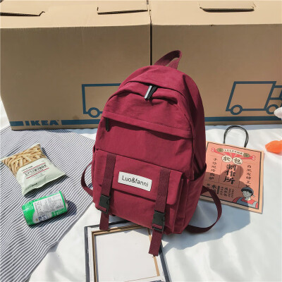 

Ancient bf wind ins bag female Korean version of high school students large-capacity campus simple backpack backpack backpack back