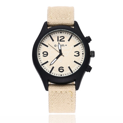 

Simple scale mens watch sports military ribbon stone