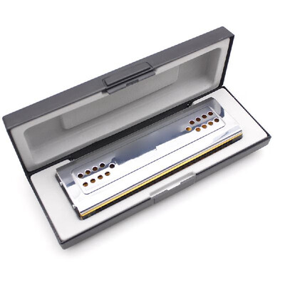 

Swan 2-in-1 Dual-sided Tremolo Harmonica Mouth Organ Dural Key of C&G 24 Double Holes Reed Wind Instrument with Padded Box Cleanin
