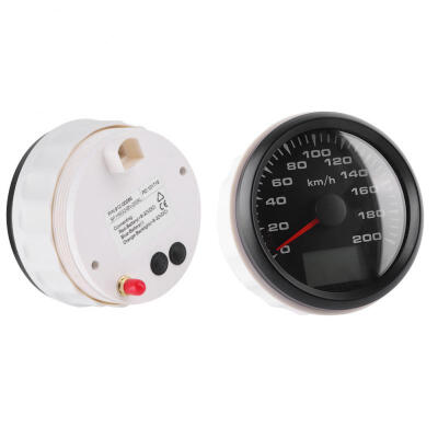 

Greensen 85mm GPS Speedometer 200kmh Speed Indicator Gauge DC9-32V Black for Motorcycle Boat Buggy