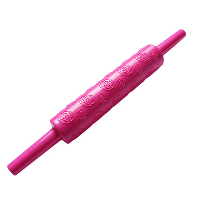 

Plastic Flower Heart Embossing Rolling Pin DIY Cookies Fondant Cake Dough Roller
