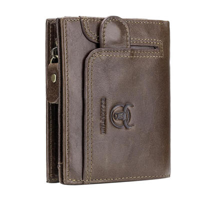 

BULLCAPTAIN Bifold Short Wallet Men Clutch Casual Coin Purse Card Holder