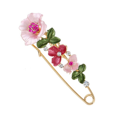 

Crystal Brooch Pin Multi-color Charm Flower Crystal Brooches Pins Rhinestone Charm Pins Faddish Multi-color Casual Brooch