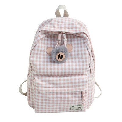 

Schoolbag female Korean high school Hyun-a Kim Mori Japanese girl backpack female ins wind super cool pendant ugly cute