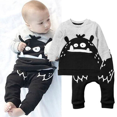 

Infant Kids Baby Boy Girl Outfit Sets Shirt T-shirt TopsLong Pants Clothes