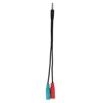 

2 in 1 Splitter 4 Pole 35mm Audio earphone headset to 2 female jack Headph