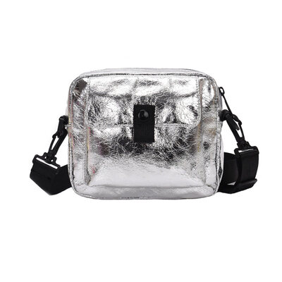 

Fashion Women Gloss Faux Leather Square Crossbody Shoulder Bag Zipper Pouch