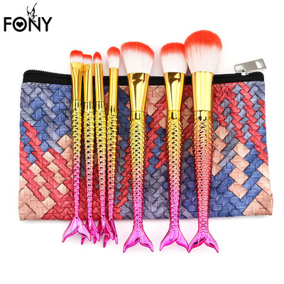 

Toponeto 7PCS FONY Make Up Foundation Eyebrow Eyeliner Blush Cosmetic Concealer Brushes