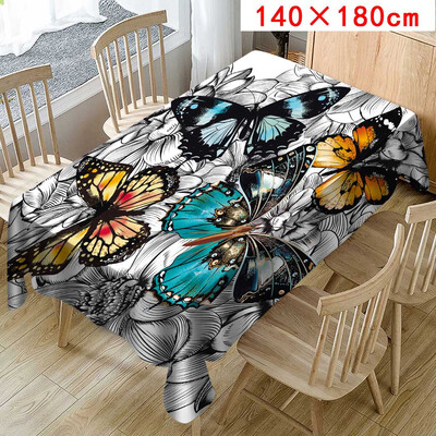 

Toponeto Christmas Tablecloth Print Rectangle Table Cover Holiday Party Home Decor