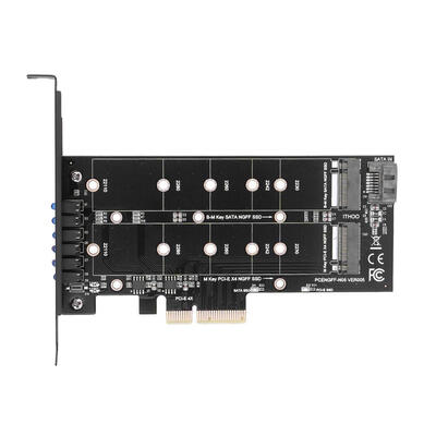 

PCI-E 4X to NGFF SSD Adapter Card B-keyM-key M2 NGFFNVME Adapter Card