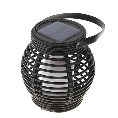 

15LED Solar Plastic Rattan Lantern Light Waterproof Garden Safe Hang Lamp