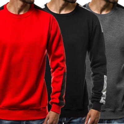 

Outdoor Sport Winter Slim Fit Round Neck Warm Sweatshirt Sweater Tops Red Grey Black Fashion Pullover