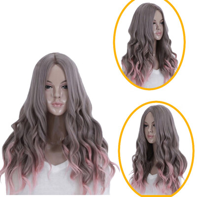 

〖Follure〗Women Gradient Long Curly Synthetic Wig Full Wig Fashion Wavy Wig