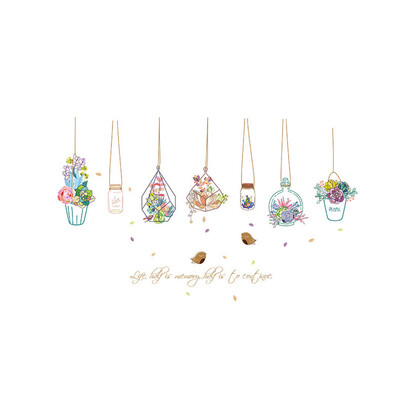 

1x Waterproof DIY Plant Wall Sticker TV Background Home Living Room Decoration