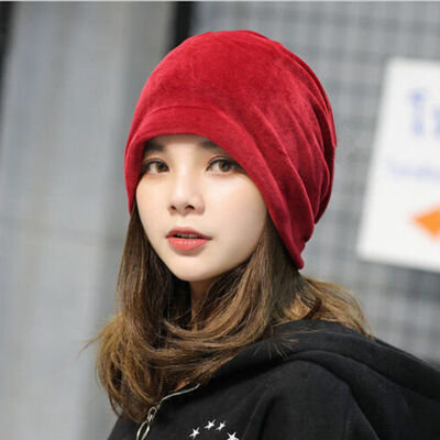 

Women Ladies Velvet Winter Warm Slouch Beanie Ski Hip Hop Hat Cap Oversized
