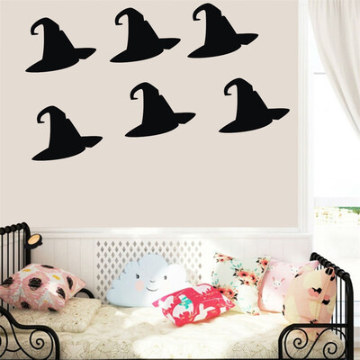 

〖Follure〗Halloween Witch Hat Background Wall Sticker Window Home Decoration Decal Decor