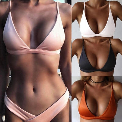 

Women Sexy Bandage Push Up Padded Bikini Bra Bralette Tops Swimwear Swim Bathing suit