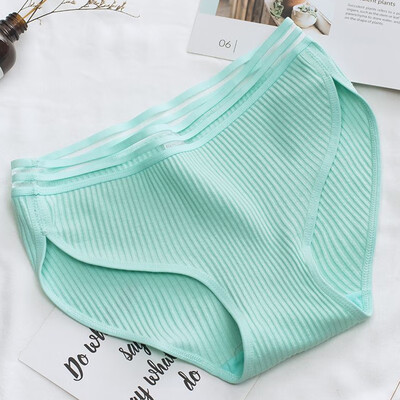 

Women Underwear Ladies Mid Waist Briefs Cotton Soft Elastic Panties Underpants