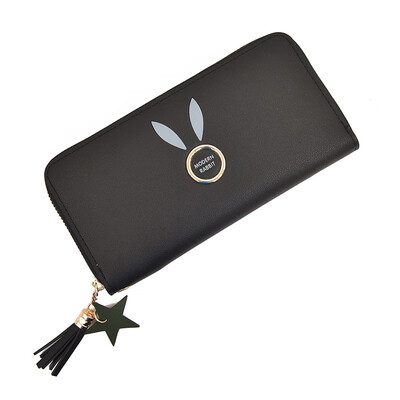 

Long handbag purse female ins tide fashion zipper coin purse wallet student Korean cute