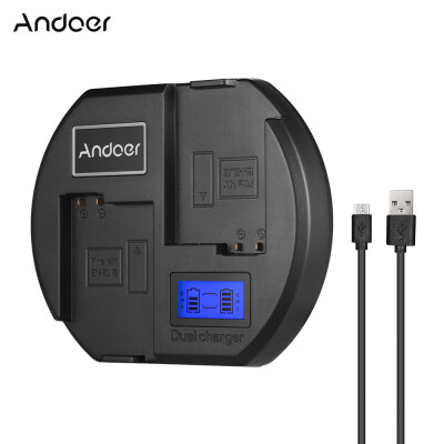 

Andoer Fast Charger Dual-channel Camera Battery Charger Digital LCD Display USB Input for Nikon EN-EL15 Battery for Nikon D750 D72