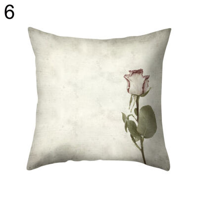 

Retro Flower Plant Throw Pillow Protector Case Cushion Cover Bedding Articles