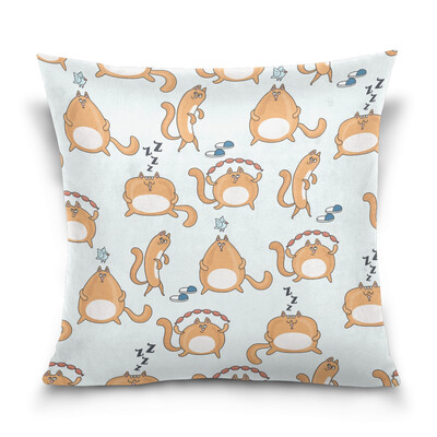 

ALAZA Throw Pillow Cover 16 X 16 inch Christmas Gift Cushion Cover with Cute Cats Printed Pillowcase