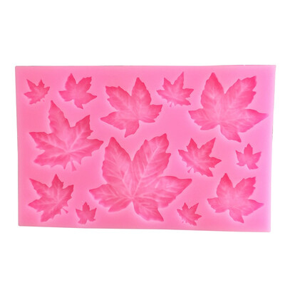 

13 Cavities Assorted Maple Leaves Collection Silicone Fondant Molds Cookie Cutter Maple Leaves Silicone Mold Soap Crafting