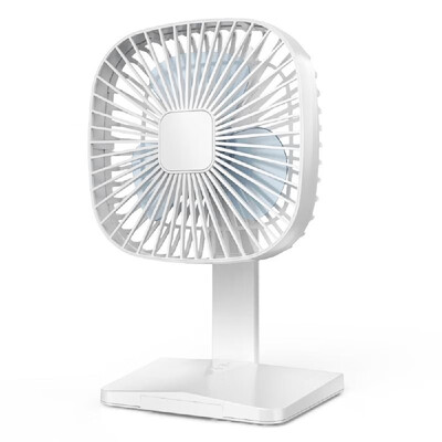 

USB Rechargeable Fan 2000mAh 3 Speeds Portable Fan Strong Airflow Silent Desktop Fan with Base