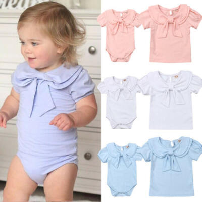 

Baby Girl Sister Matching Clothes Cotton Romper Tops T-Shirt Sunsuit Outfits