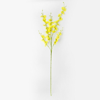 

Artificial flower single orchid home decoration fake flower decoration wedding silk flower yellow